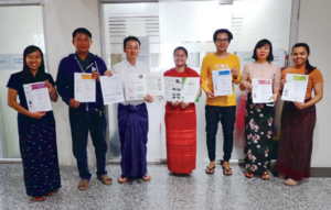 ミャンマーの生産性本部事務所にて(2019年6月）